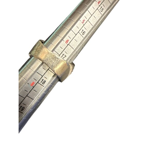 Vintage 925 Sterling Silver Ring  Rectangular  Stone & Ornate Filigree Design - Picture 8 of 9